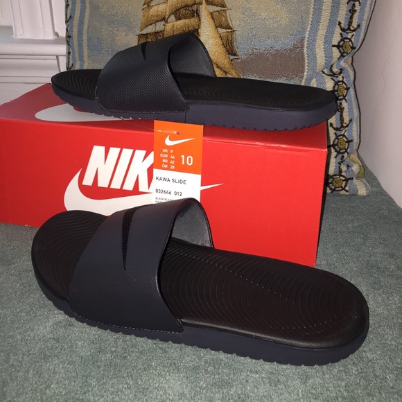 Nike Mens Size Kawa Slide Sandals Black 